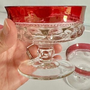 Tiffin / Franciscan Kings Crown antique sherbets (set of 6)